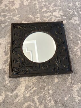 Decorative Black Ornate Square Wall Mirror